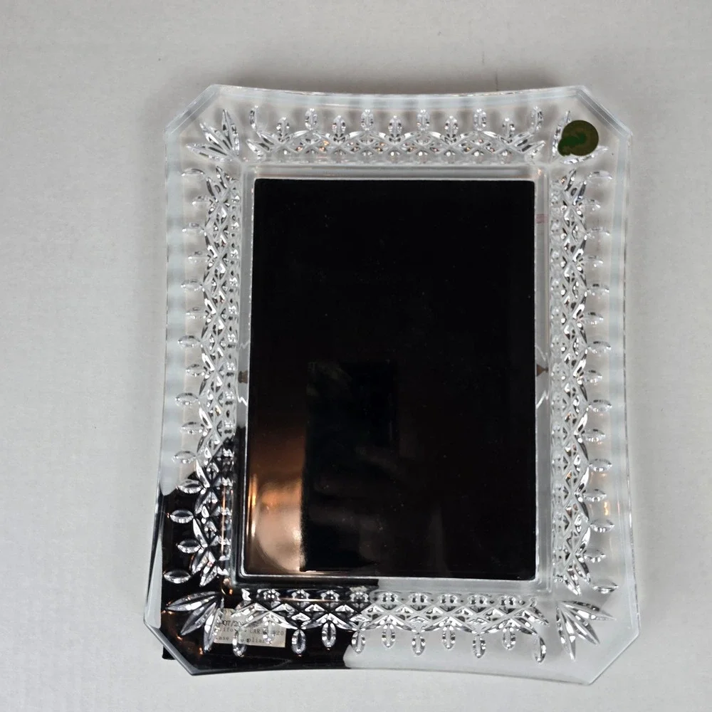 Waterford Lismore Diamond Crystal Photo Frame 5x7 Clear Freestanding Portrait